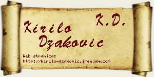 Kirilo Džaković vizit kartica